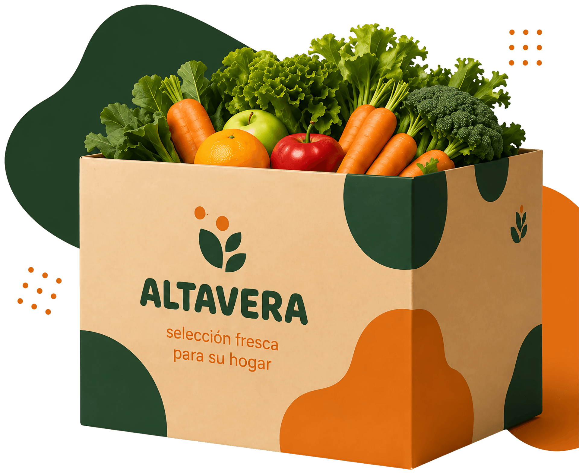 Caja Altavera con frutas y verduras frescas